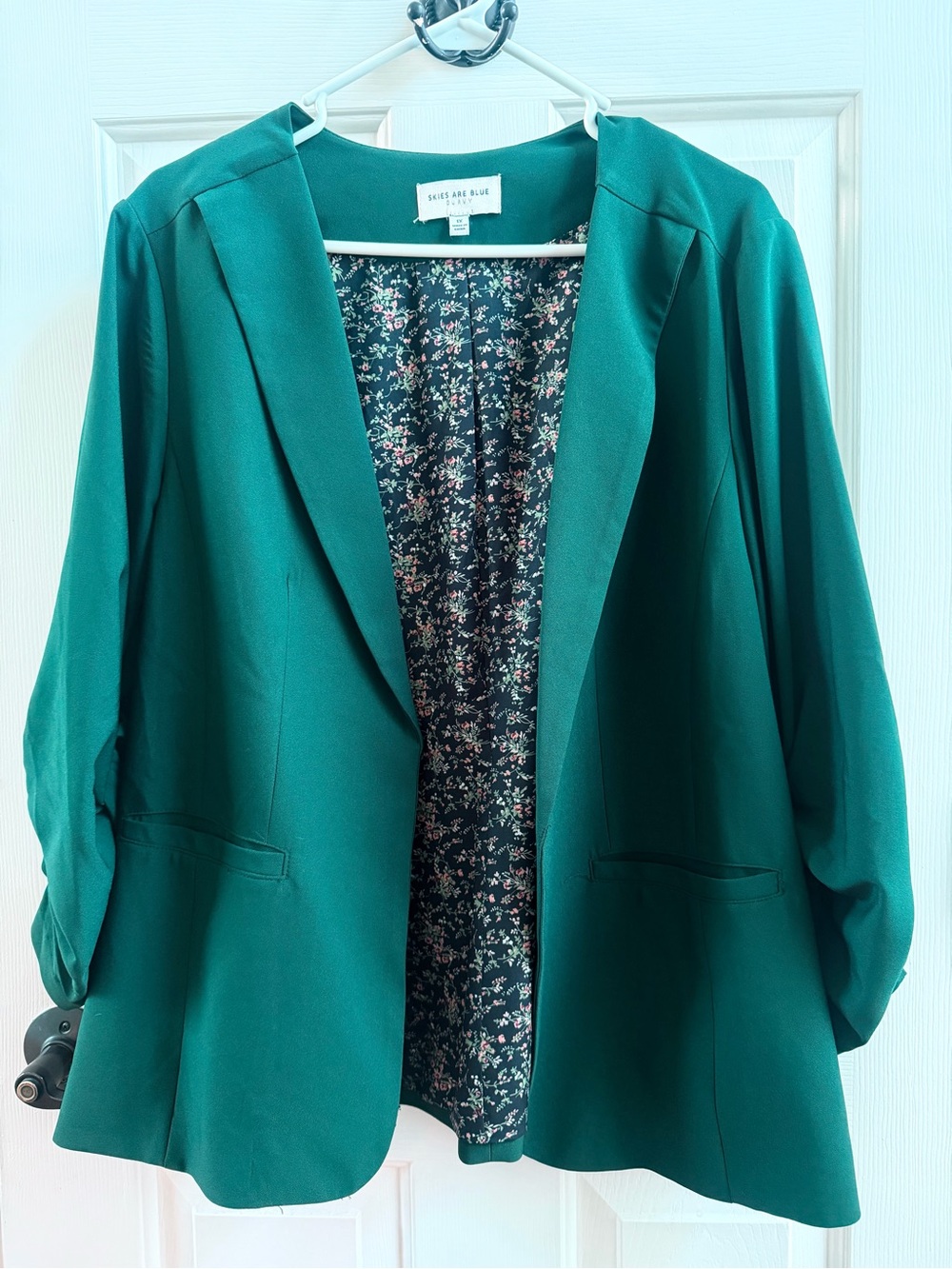 Women’s Dark Green Open Blazer